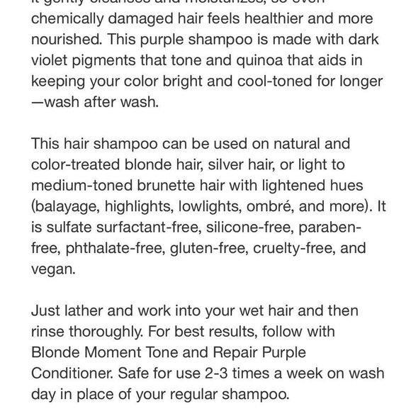 🌻 Not Your Mother's Blonde Moment Purple Shampoo and Conditioner Set New FullSz - Picture 7 of 13